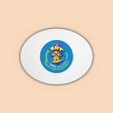 6-Inch White Oval Canvas Board